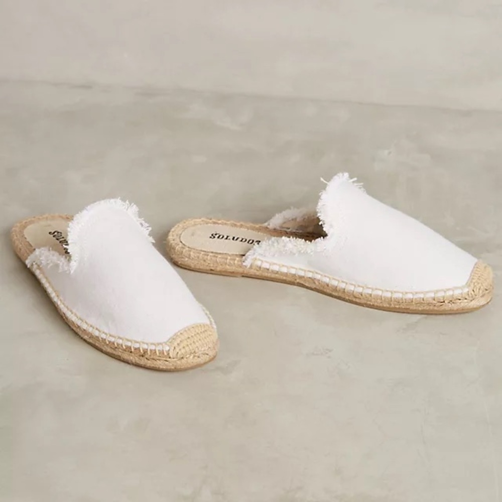 Soludos Frayed Espadrille Mules. US 9.5
